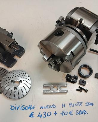Divisore - mandrini - flange - cartelle - tornio