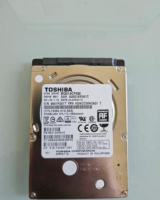 Hard Disk 2.5" Toshiba 500GB 