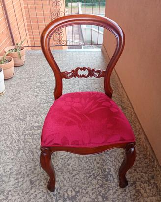 Sedia in legno di Noce – Stile Luigi Filippo