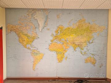 Carta geografica del mondo da parete