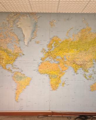 Carta geografica del mondo da parete