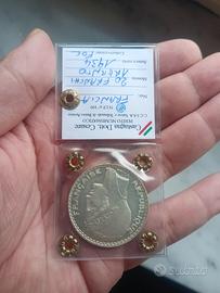 Argento Moneta FDC Periziata 20 Franchi 1934