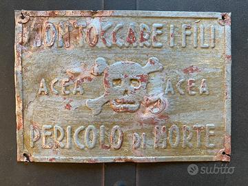Cartello Pericolo di morte non toccare i fili