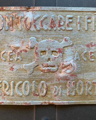 Cartello Pericolo di morte non toccare i fili