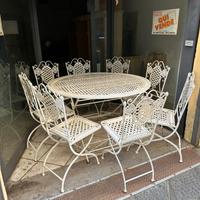 Tavolo ferro battuto completo di 8 sedie esterno