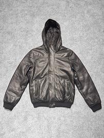 Giubbotto in 100% vera pelle nero - Taglia M