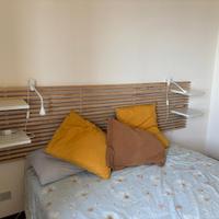 Letto ikea Mandal con testiera e luci
