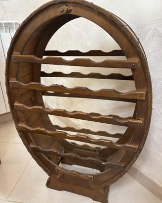 Portabottiglie in legno stile botte – 90 x 60 cm