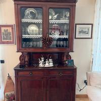 Credenza/vetrina antica in mogano dell’’800