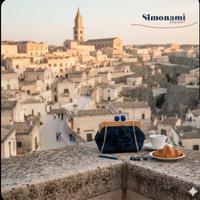 clutch blu in fettuccia di tulle all'uncinetto 