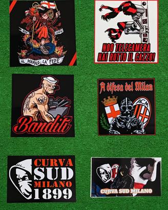 adesivi ultras Milan curva sud 