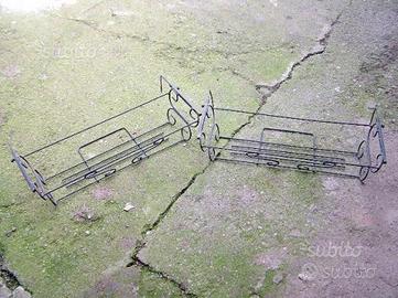 Portavaso da appendere in ferro battuto