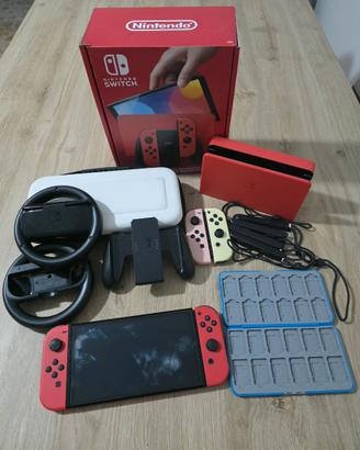 Nintendo Switch Oled Mario Edition + Accessori