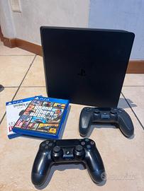 PS4 Slim 500GB + 2 Controller + Giochi