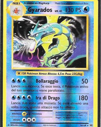 Carta Pokémon TCG "Gyarados Reverse Holo 34"