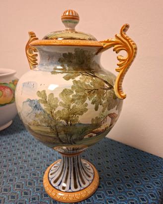 VASO IN MAIOLICA POLICROMA