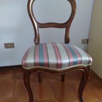 Sedia arte povera con seduta imbottita