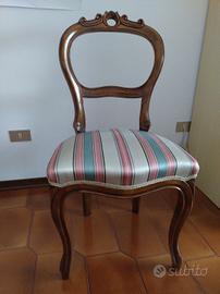 Sedia arte povera con seduta imbottita