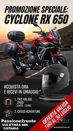 CYCLONE RX6 650 NUOVA PROMOZIONE TRIS VALIGIE e CA