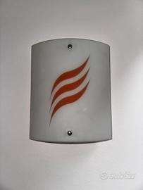 2 Applique lampade da parete in vetro
