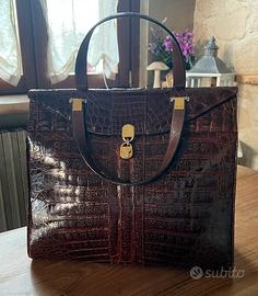 Borsa in pelle di coccodrillo