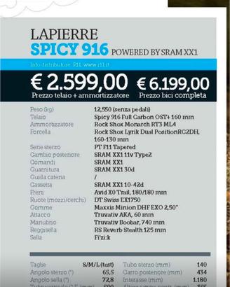 Montain bike lapierre spicy 916