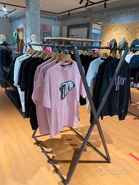 Stand appendiabiti in ferro e legno