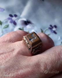 vecchio anello sigillo afghano mm 17,7 