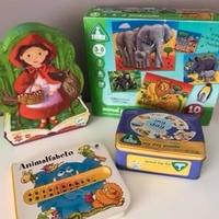 Diversi puzzle + libro animalfabeto