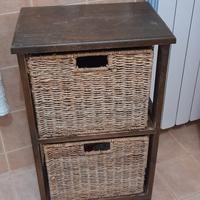 cassettiera in vimini