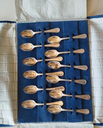 12 cucchiaini in argento 