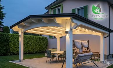 Gazebo in legno lamellare