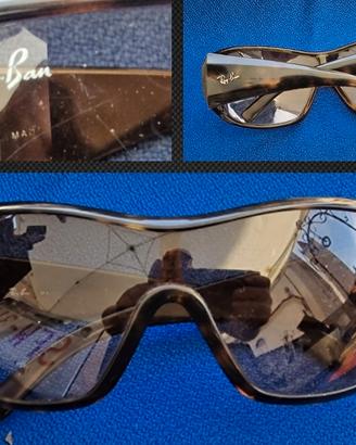 occhiali da sole rayban leopardati scuri,si spediz