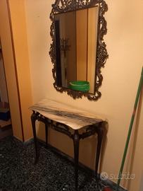 specchiera + base in ferro battuto