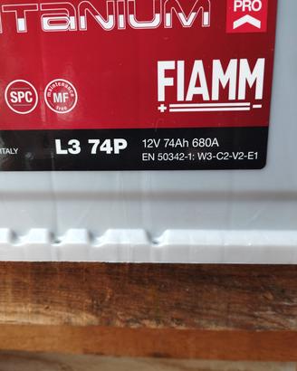 batteria FIAMM L3 74P 12V 74Ah 680A