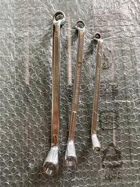 Set di 3 chiavi poligonali doppie curvate