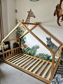 Letto casetta in legno