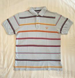 Polo GANT a Righe Celeste / Multicolore