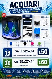Acquari completi da 18 e 30 litri