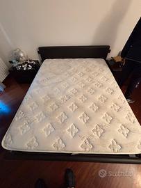 Letto contenitore testata in pelle/ecopelle