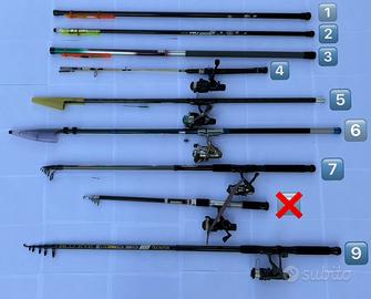 Canne da pesca usate