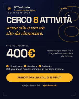 SITI WEB E WEB APP A PARTIRE DA 400€