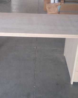 scrivania in frassino massello cassettiera lateral