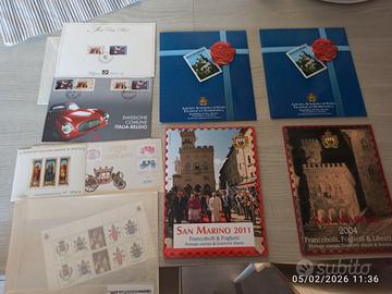 San Marino e Vaticano francobolli foglietti folder