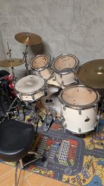 Batteria Ludwig element Bianca più custodie 