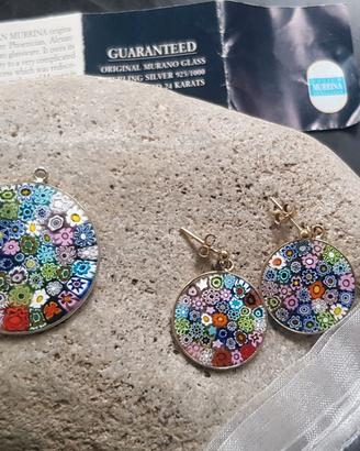 Set Ciondolo + Orecchini Murrina