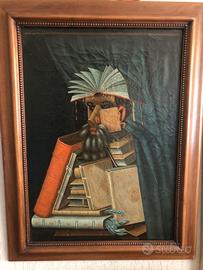 Maestoso dipinto "Il bibliotecario" da collezione