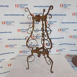 Treppiedi Portafiori In Ferro Battuto Primi '900