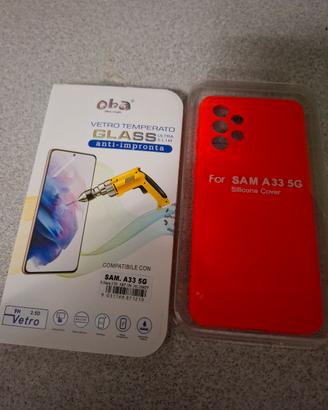 Cover + vetro temperato per Samsung A33 5g