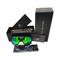 Occhiale da sole nero in plastica di Philipp Plein
